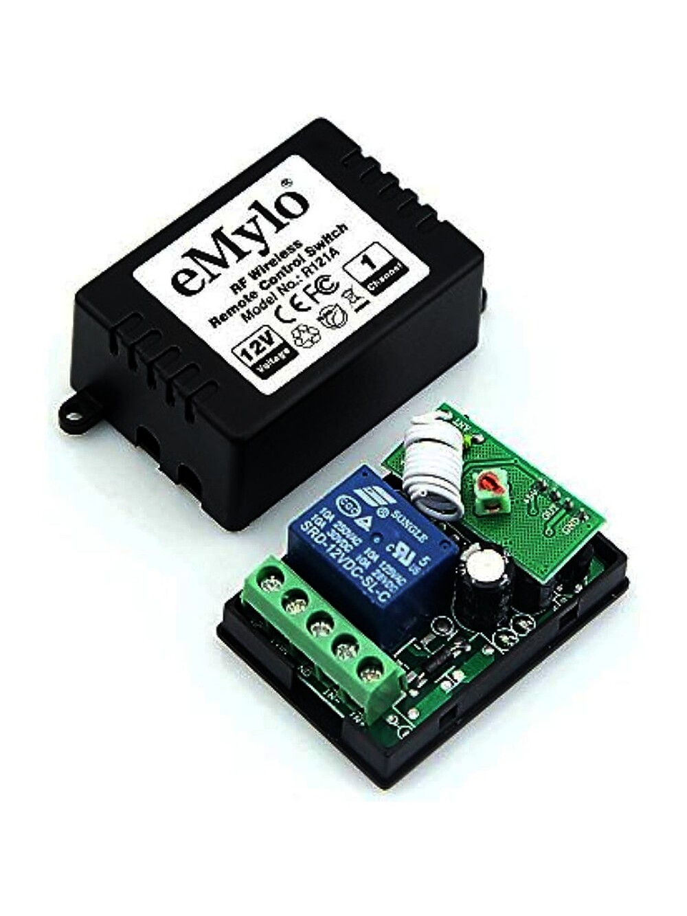 eMylo Smart RF Motor Controller Switch Wireless Relay Module 433Mhz DC 12V…